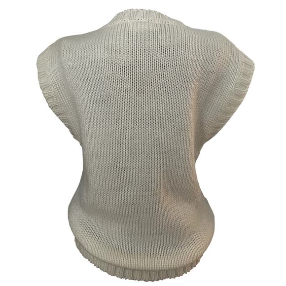 Messages Sz M Vintage Santa Sweater Vest Sz M Festive Christmas Boho Unique Fun - Picture 3 of 9